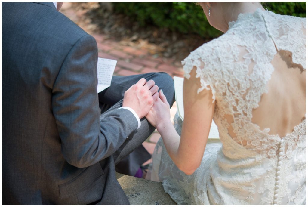 exchanging letters on your wedding day