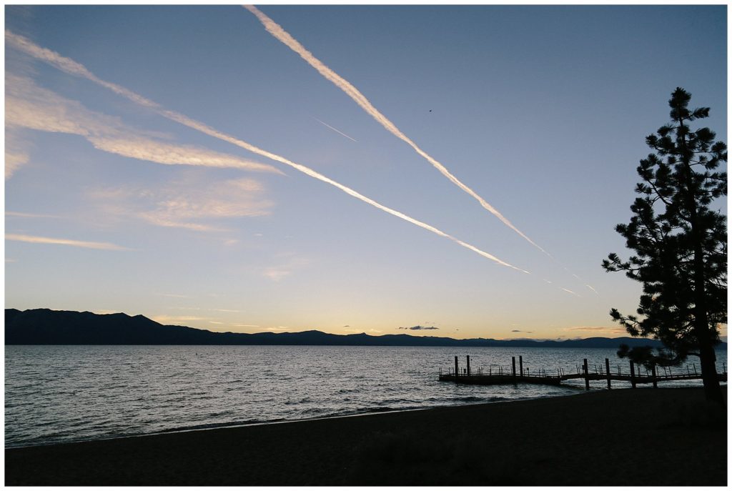 sunset near Lake Tahoe