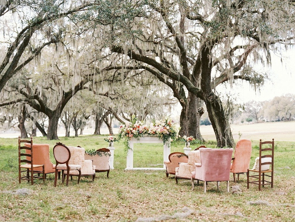 Vintage chairs at a wedding