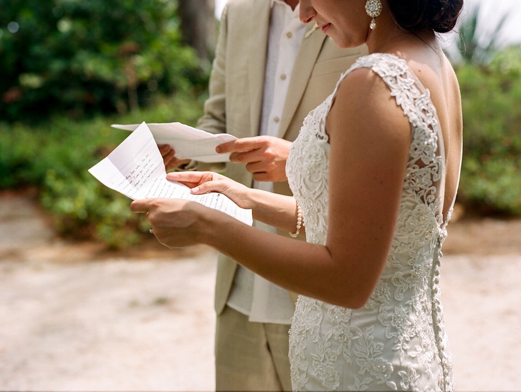 Exchanging Letters on your wedding day