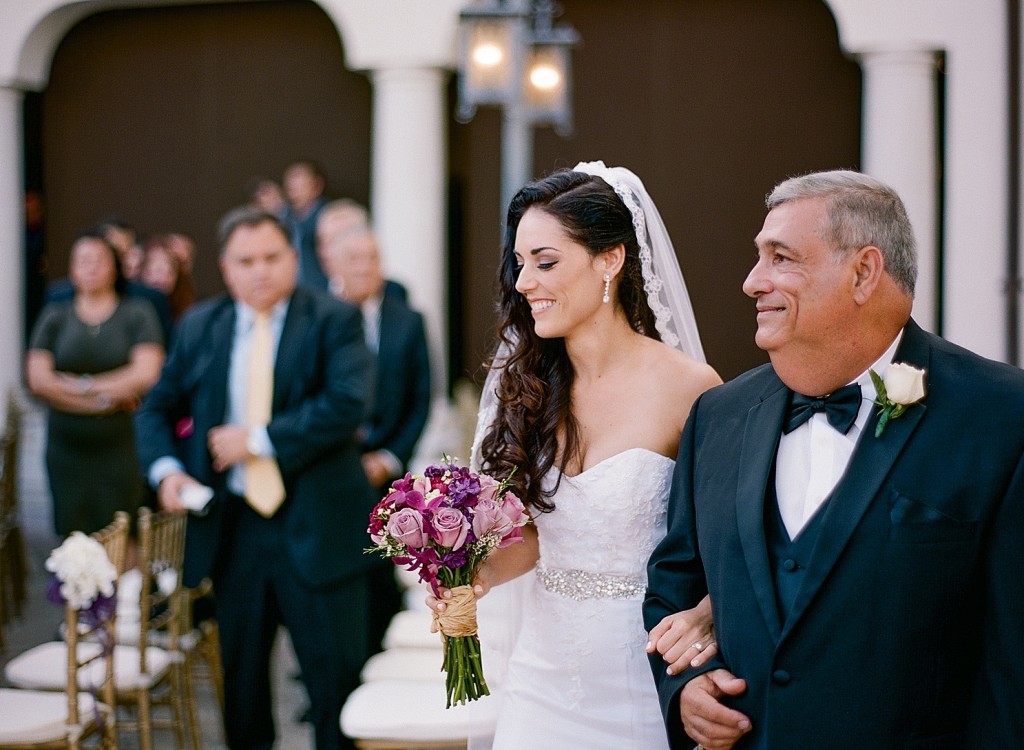 bride and father at the South Florida Museum