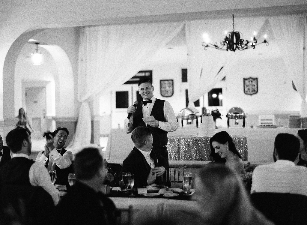 wedding toasts shot on film