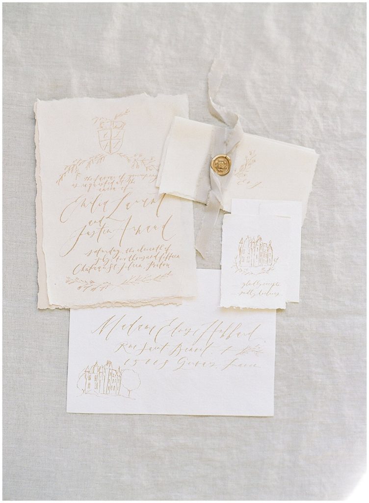 Fine art wedding invitation by Written Word Calligraphy || The Ganeys