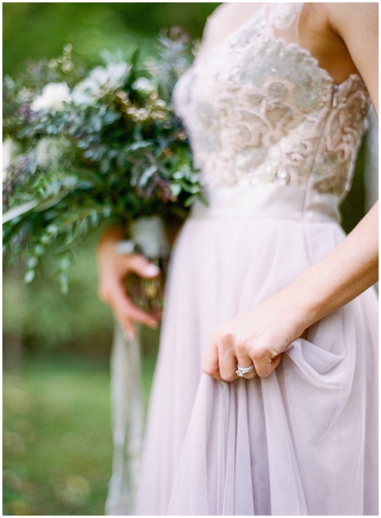 Lavender wedding dress from BHLDN by Watters || The Ganeys