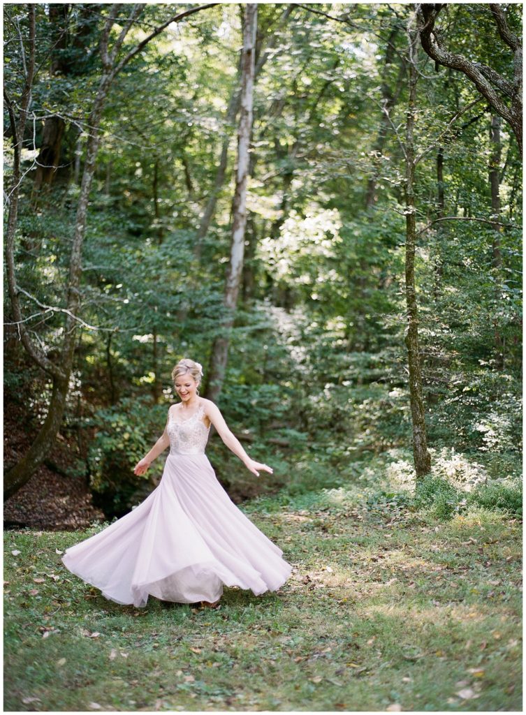 Lavender wedding dress from BHLDN by Watters || The Ganeys