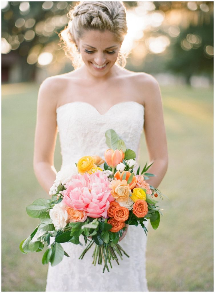 Pink and yellow wedding bouquet || The Ganeys