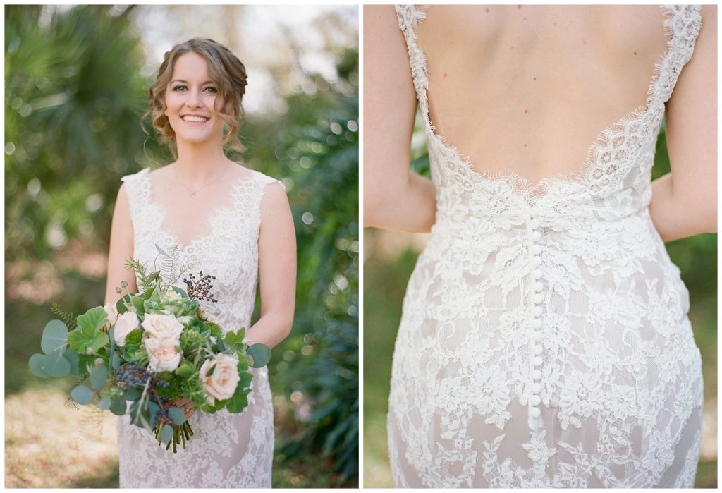 Lace gown from CC's bridal boutique