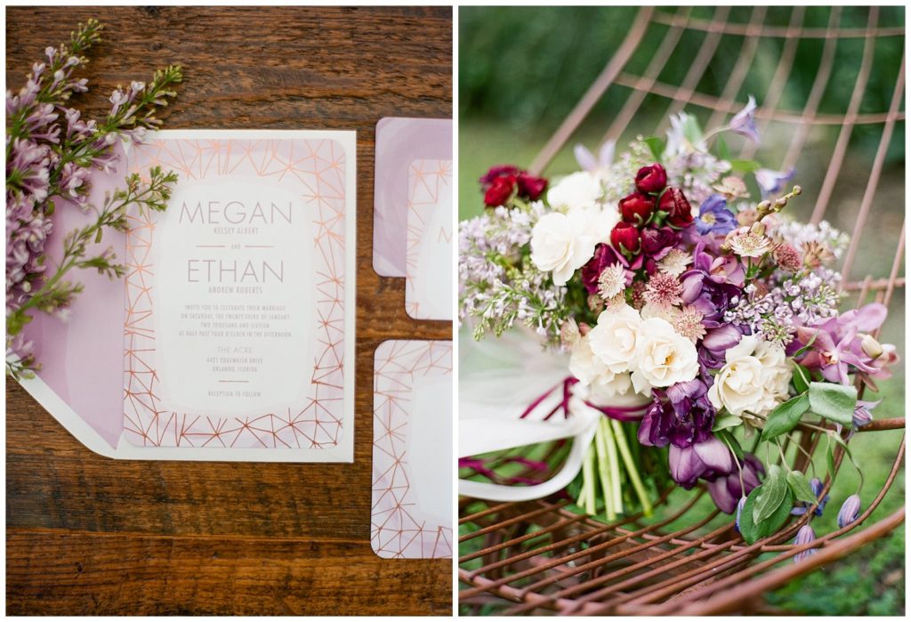 Lavender and copper wedding inspiration