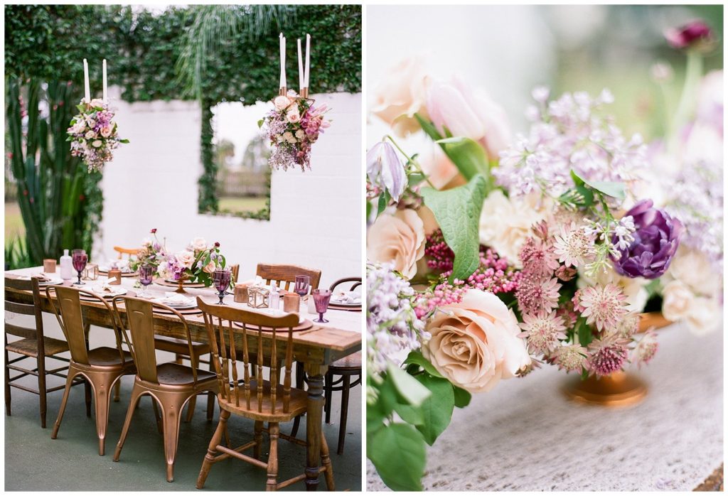 Purple and copper wedding inspiration
