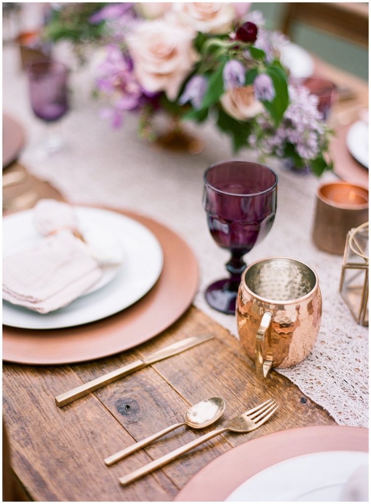 Lavender and copper wedding inspiration || The Ganeys