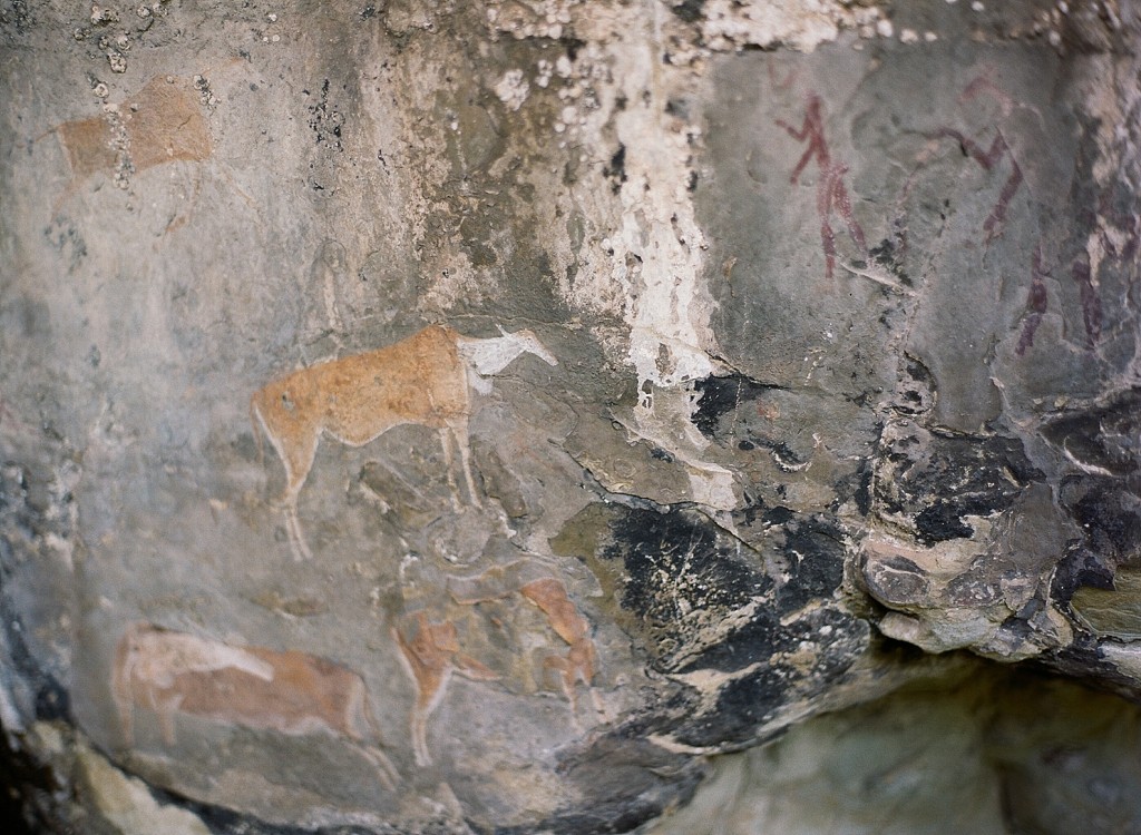 cave paintings at Cathedral Peak