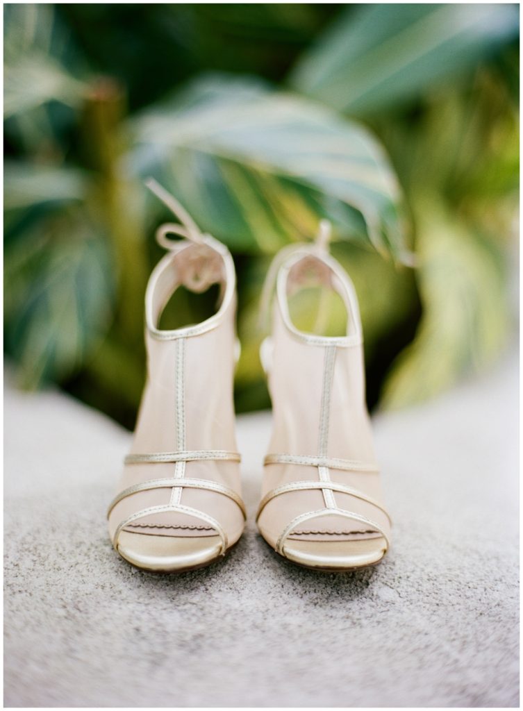 Gold wedding heels || The Ganeys