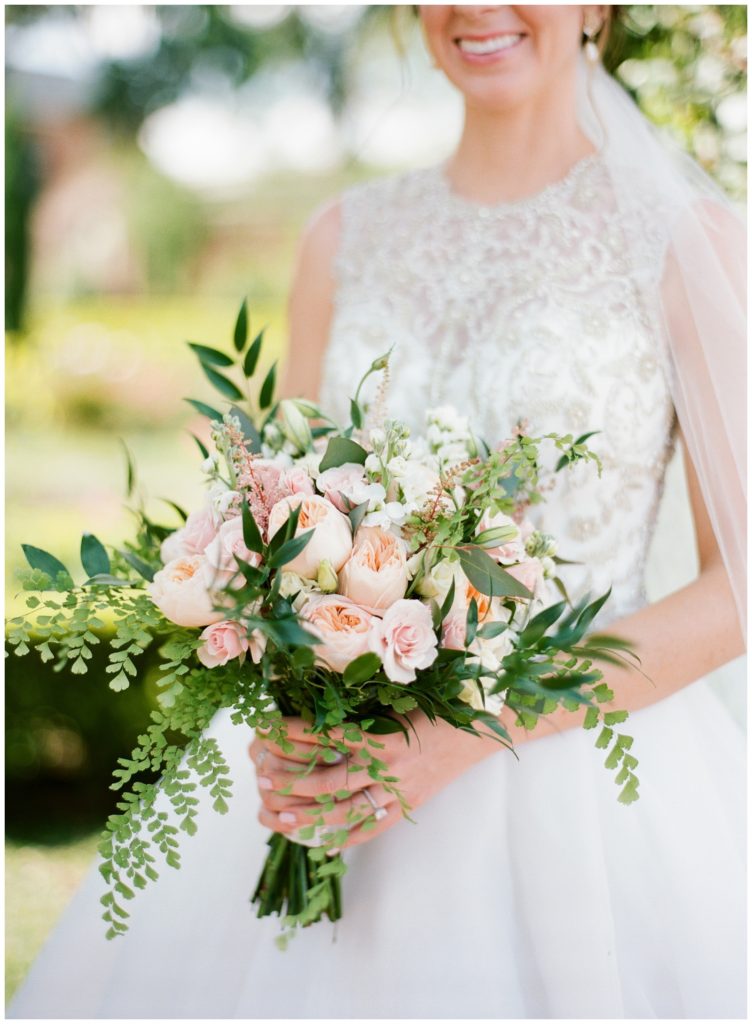 Pink, apricot, greenery bouquet || The Ganeys