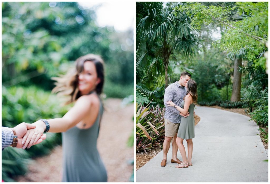 Engagement photos at Marie Selby Gardens