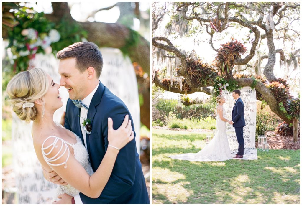 Wedding ceremony at Marie Selby Gardens