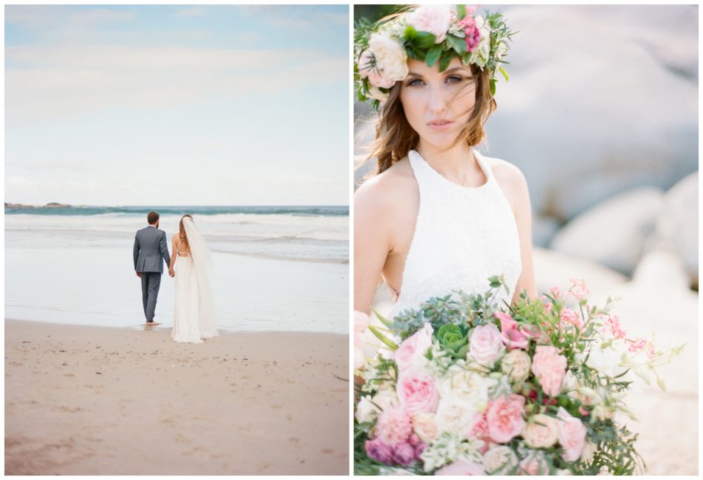 pink and white beach wedding inspiration