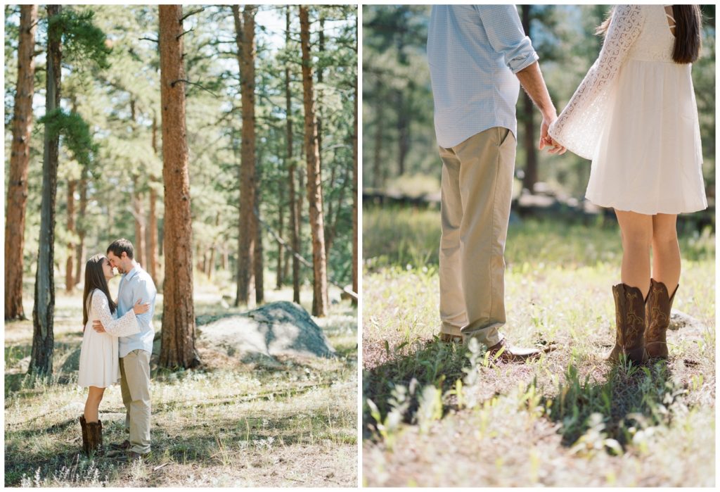 engagement photos in rocky mountains