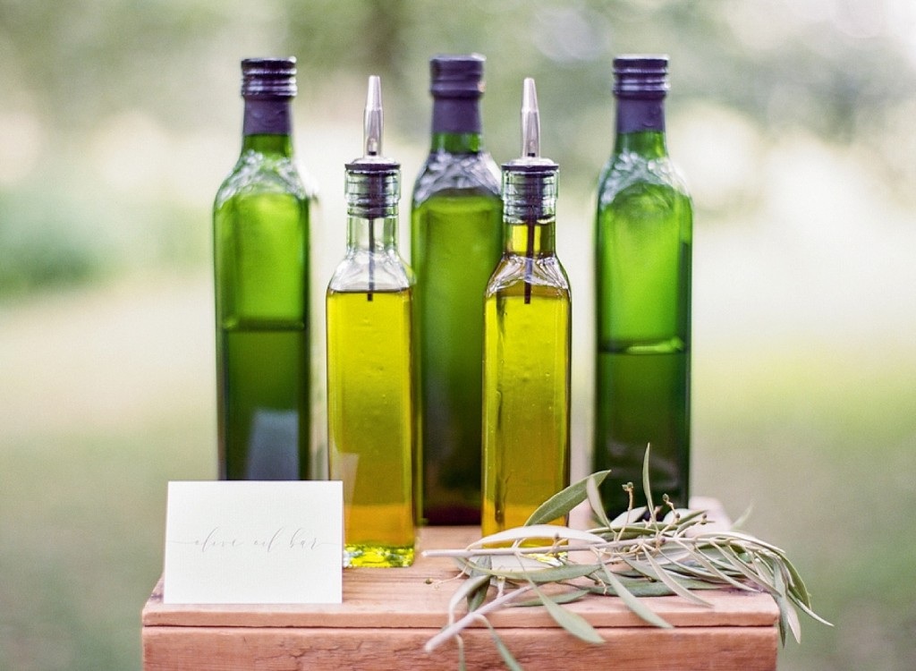 Olive Oil bar at wedding