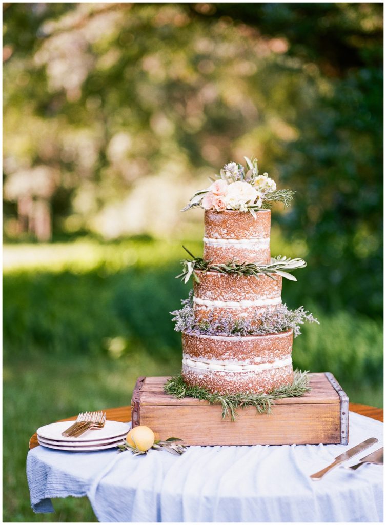Naked wedding cake || The Ganeys