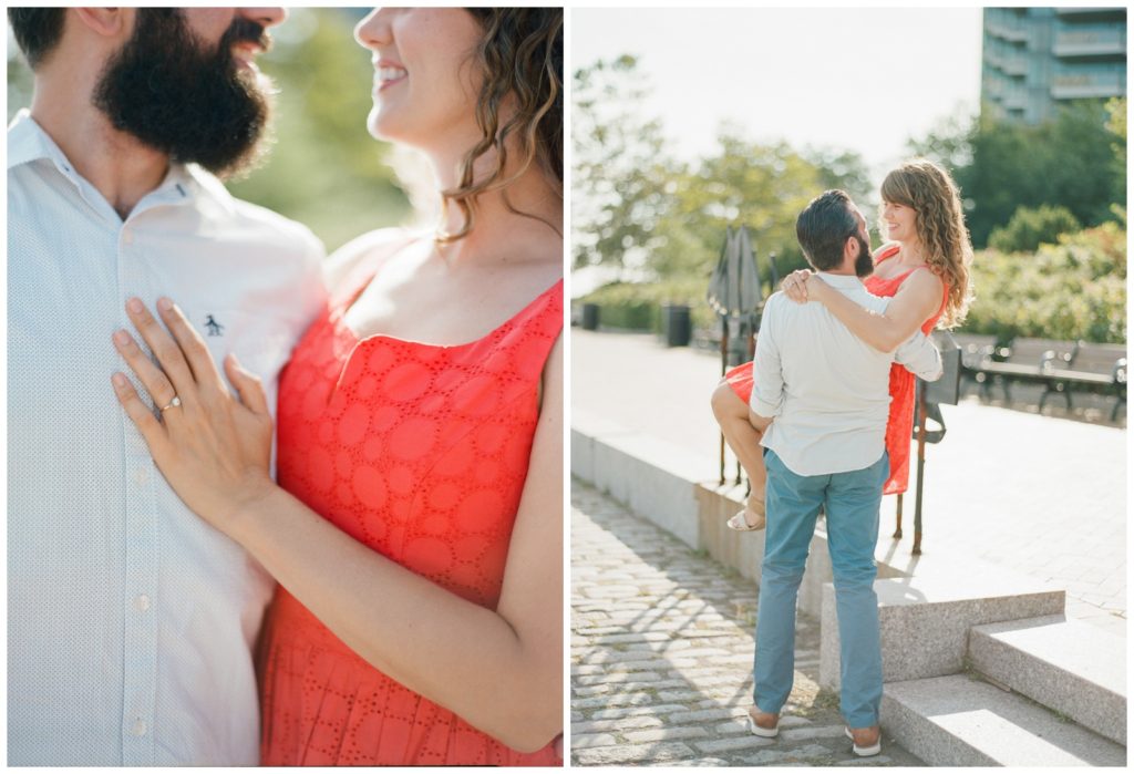 Boston engagement session in the morning
