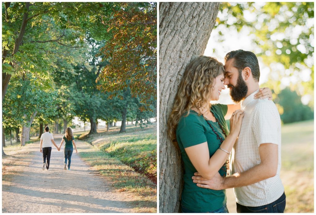Engagement session at worlds end in Hingham