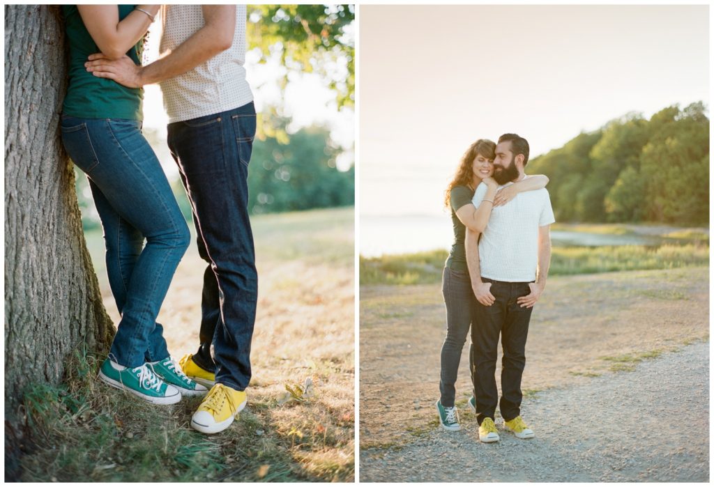 Engagement session at worlds end in Hingham