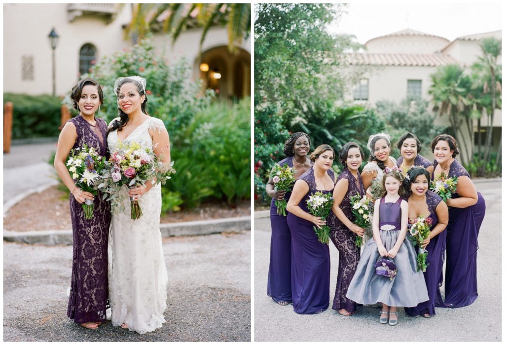 Purple bridesmaids dresses 