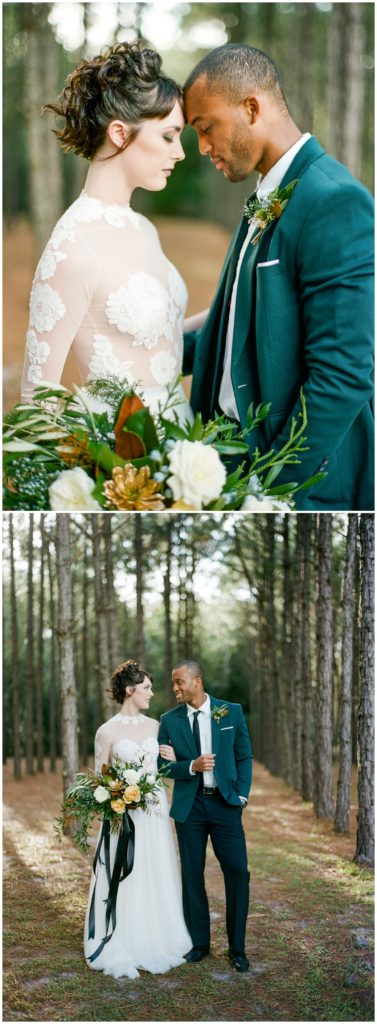Green, gold, and black wedding inspiration || The Ganeys