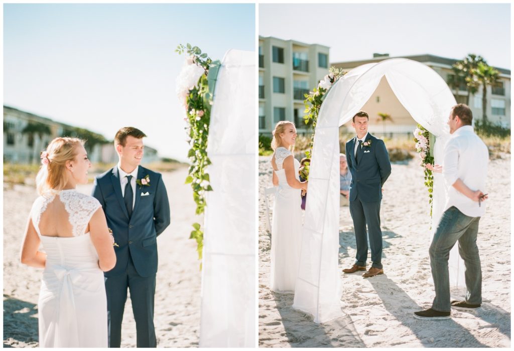 Intimate wedding ceremony on Clearwater beach