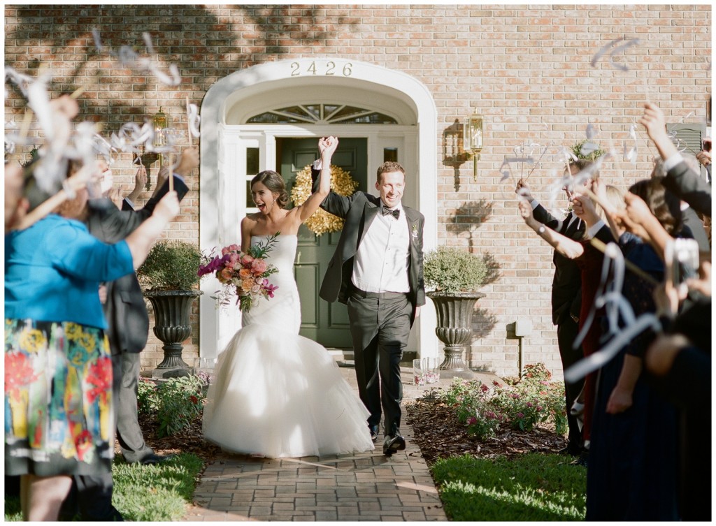 grand exit backyard wedding