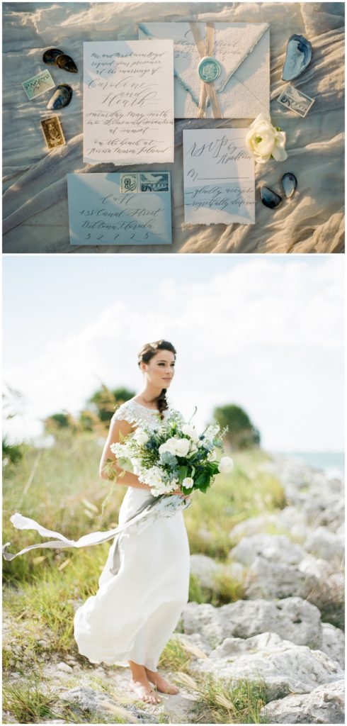 Organic beach wedding inspiration || The Ganeys