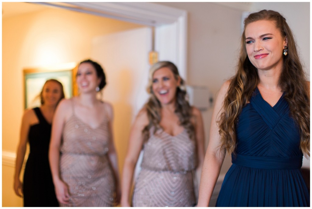 First look with your bridesmaids