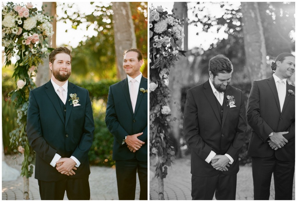 When a groom sees his bride for the first time