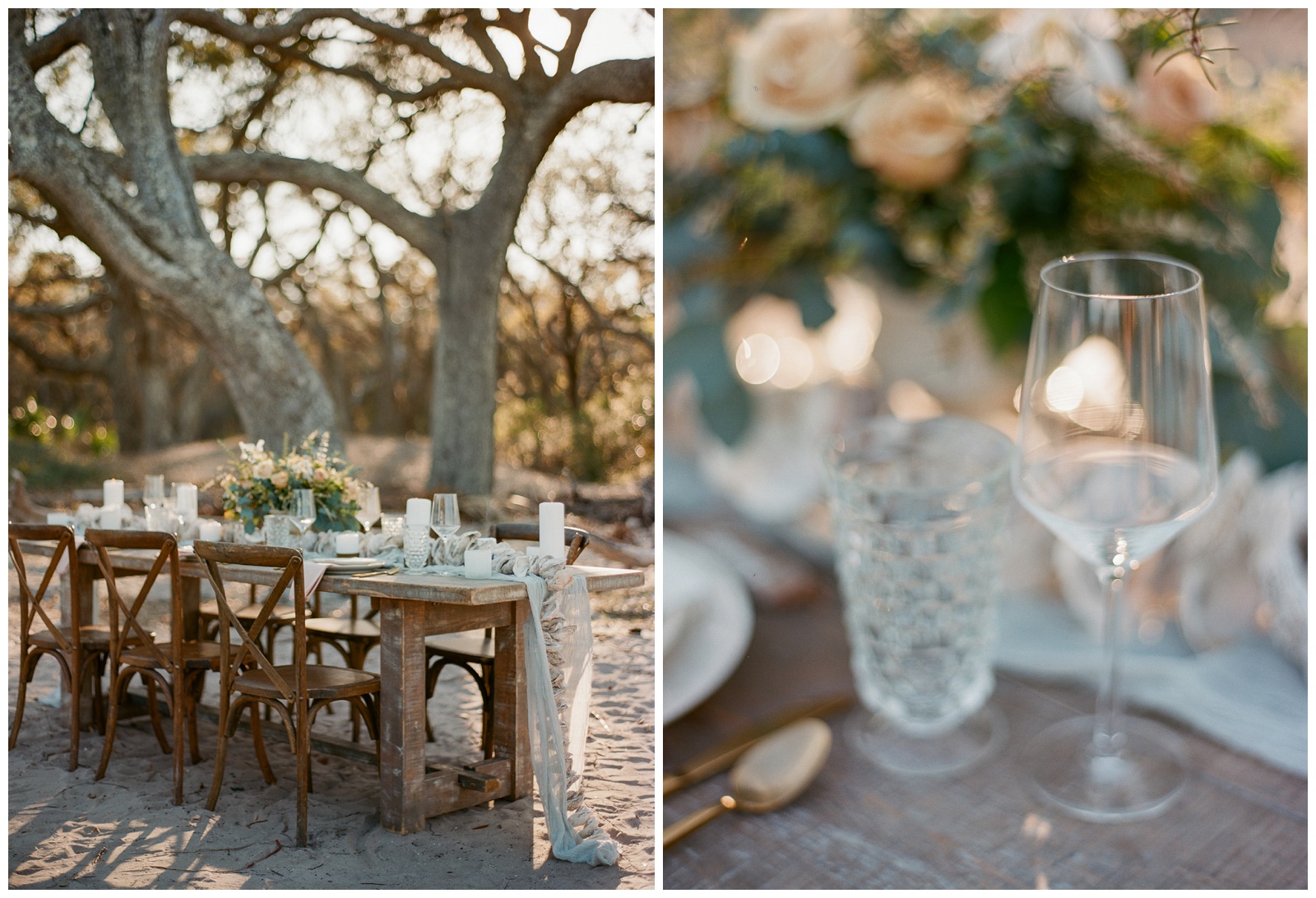 Intimate Wedding on Driftwood Beach on Jekyll Island - The Ganeys