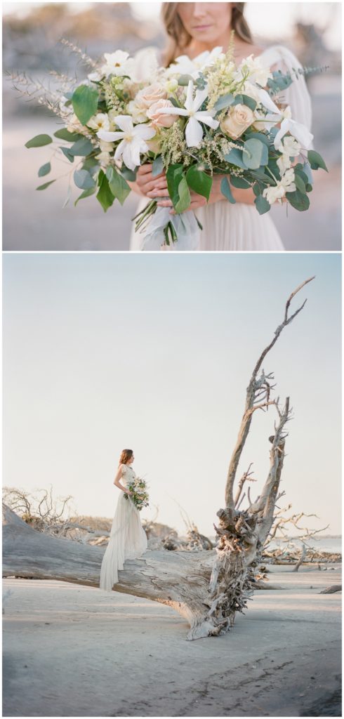 driftwood beach wedding inspiration || The Ganeys