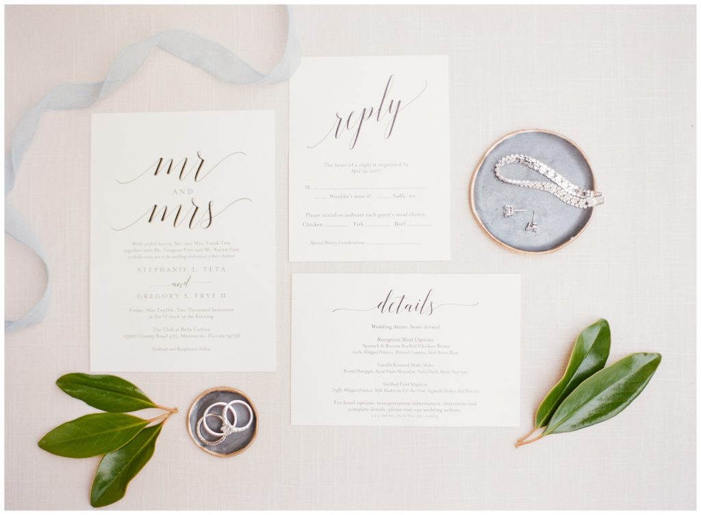Elegant and simple wedding invitation
