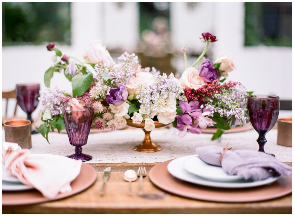 Purple and copper wedding inspiration 