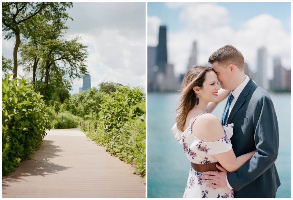 North Ave Beach engagement session Chicago