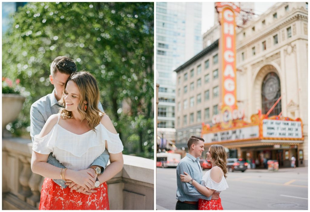 Chicago marquee engagement session