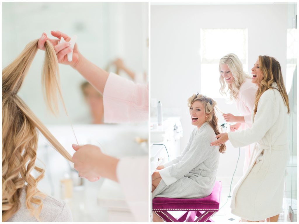 getting ready at home on your wedding day