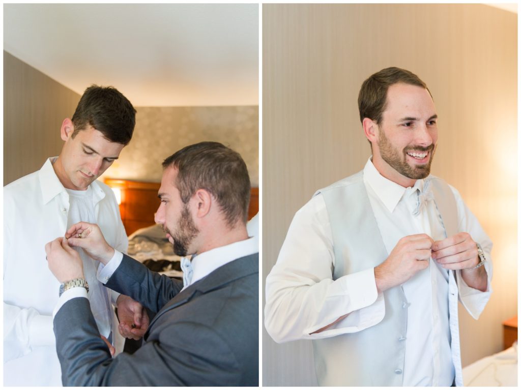 groomsmen getting ready in Seattle