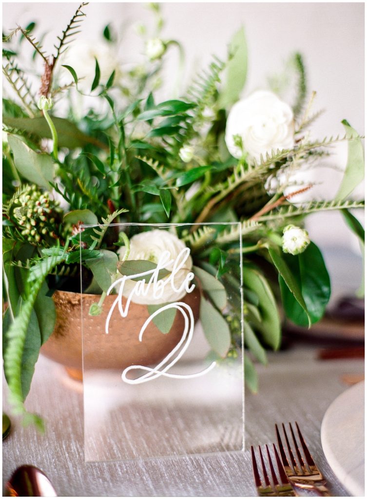 Greenery centerpieces at Haus 820 styled by Amber Veatch Designs || The Ganeys
