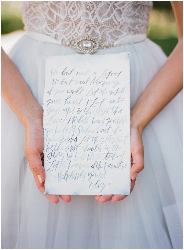 Hamilton Inspired Wedding, calligraphy by Andi Meji || The Ganeys