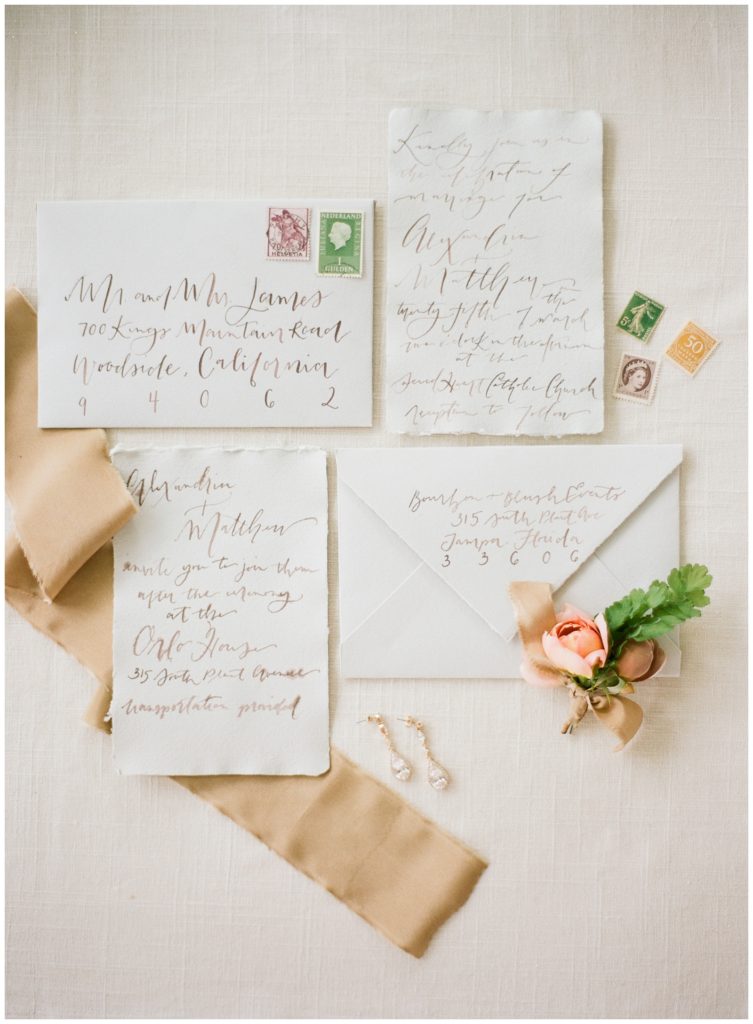 Fine art wedding invitations, Blush Design Studio || The Ganeys