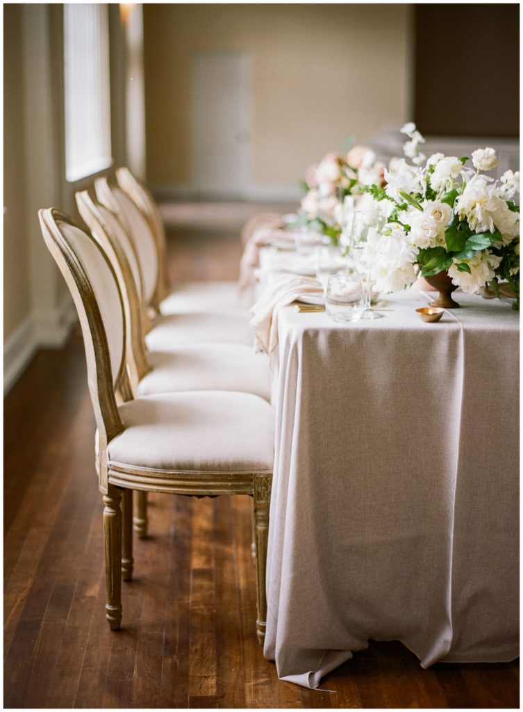 French chairs for wedding Reception, MMD Event Rentals, Bourbon and Blush Planning || The Ganeys