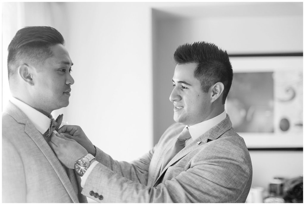 Best man and groom