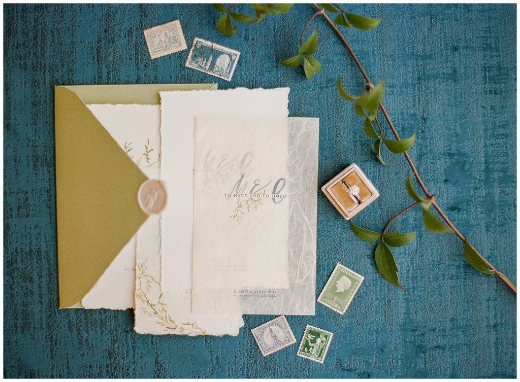 Greenery wedding invitation by Andi Meija