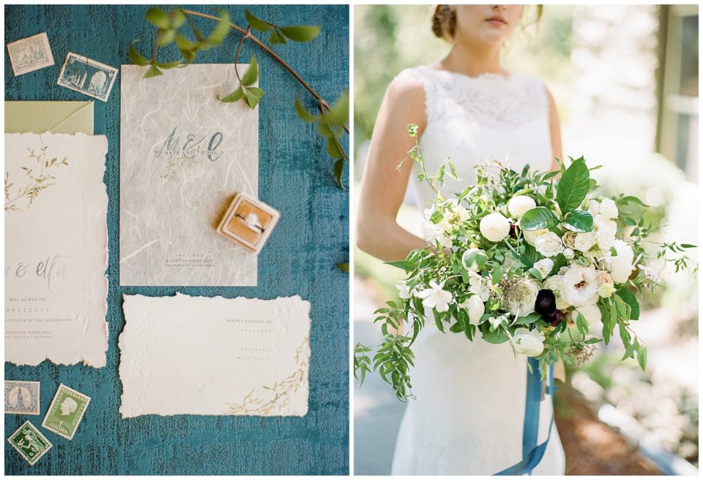 White wedding bouquet by Laura Miller Design