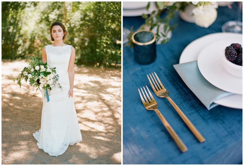Gold and blue wedding ideas