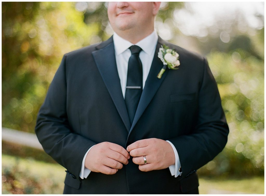 Black tux for groom